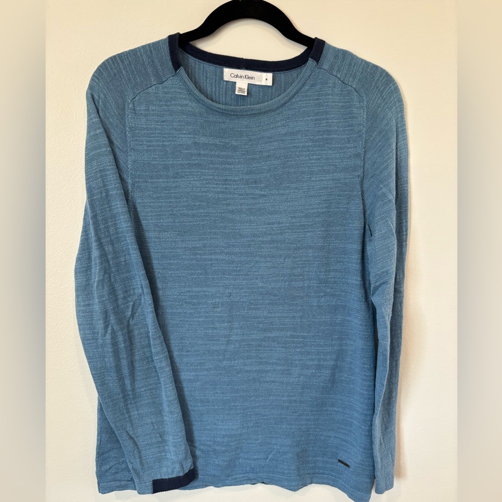 Calvin Klein Men's Teal Crewneck Sweater